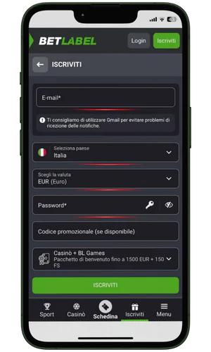 Inserisci la tua email e la tua password Spinwinera